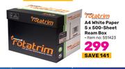 Totatrim A4 White Paper 5 x 500 Sheet Ream Box