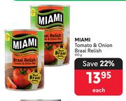 Miami Tomato & Onion Braai Relish-410g Each