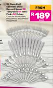 36 Piece Eloff Stainless Steel Desert Spoon Or Teaspoons Or Table Forks Or Knives-Each