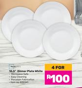 Mainstays 10.5" Dinner Plate (White)-For 4