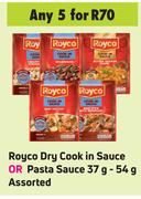 Royco Dry Cook In Sauce Or Pasta Sauce Assorted-For 5 x 37g-54g