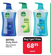 Dettol Body Wash (All Variants)-600ml Each