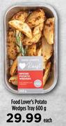 Food Lover's Potato Wedges Tray-600g Each
