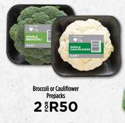 Broccoli Or Cauliflower Prepacks-For 2
