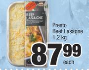 Presto Beef Lasagne-1.2Kg Each
