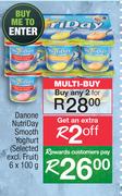 Danone NutriDay Smooth Yoghurt (Selected Excl.Fruit)-For Any 2 x 6x100g