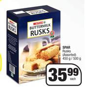 Spar Rusks Assorted-450g/500g Each