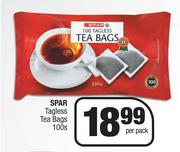 Spar Tagless Teabags-100s Per Pack
