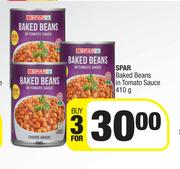 Spar Baked Beans In Tomato Sauce-For 3 x 410g
