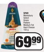 Spar Marksbury Select Grana Padano Medium Fat Hard Cheese