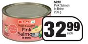 Spar Pink Salmon In Brine 200g - Each