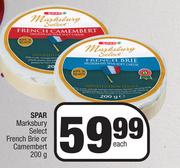 Spar Marksbury Select French Brie Or Camembert 200g- Each