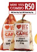 One Onion Bag 3kg & One Potato Bag 3kg Combo