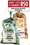 One Butternut Bag 3Kg & One Gem Squash Bag 3kg Combo