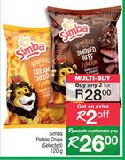 Simba Potato Chips (Selected)-For Any 2 x 120g