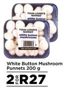 White Button Mushroom Punnets-For 2 x 200g