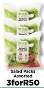 Salad Packs Assorted-For 3