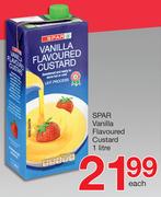 Spar Vanilla Flavoured Custard-1Ltr Each