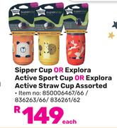 Tommee Tippee Sipper Cup Or Explora Active Sport Cup Or Explora Active Straw Cup Assorted-Each