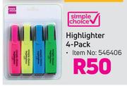 Simple Choice Highlighter 4 Pack