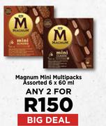 Magnum Mini Multipacks Assorted-For Any 2 x 6 x 60ml