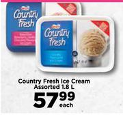 Country Fresh Ice Cream Assorted-1.8L Each