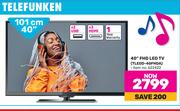 Telefunken 40" (101cm) FHD LED TV TLEDD-40FHDA