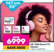 Hisense 58" (147cm) UHD Smart TV 58A6K