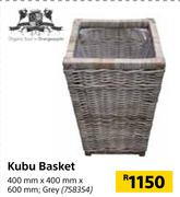 Kubu Basket 400mm x 400mm x 600mm In Grey