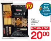 Spar Macaroni Or Spaghetti-2x500g