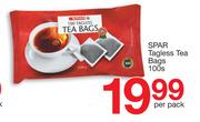 Spar Tagless Tea Bags-100's Per Pack