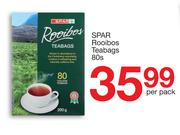 Spar Rooibos Teabags-80's Per Pack