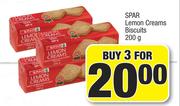 Spar Lemon Creams Biscuits-For 3x200g