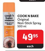 Cook N Bake Original Non Stick Spray-500ml Each