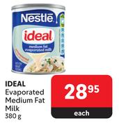 Nestle Ideal Evaporated Medium Fat Milk-380g Each