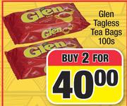 Glen Tagless Tea Bags-For 2 x 100's