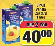 Spar Vanilla Custard-For 2 x 1Ltr