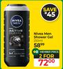Nivea Men Shower Gel-For 2 x 250ml