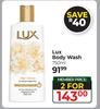 Lux Body Wash-For 2 x 750ml