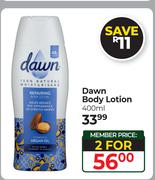 Dawn Body Lotion-For 2 x 400ml