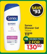 Sanex Shower Gel-For 2 x 750ml