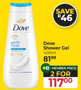 Dove Shower Gel-For 2 x 400ml