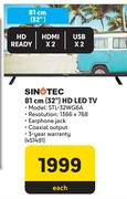 Sinotec 32"(81cm) HD LED TV STL-32WG6A