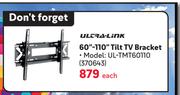 Ultra-Link 60"-110" Tilt TV Bracket UL-TMT60110