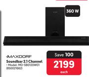 MAXDORF Soundbar 2.1 Channel MD-SB120W01