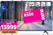 Hisense 75" (190cm) A6H UHD 4K Smart TV