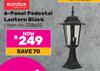 Eurolux 6-Panel Pedestal Lantern (Black)