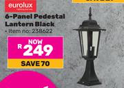 Eurolux 6-Panel Pedestal Lantern (Black)