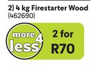Terrace Leisure Firestarter Wood-For 2 x 4Kg