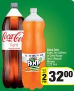 Coca Cola Light, No Caffine Or Zero Range (Excl. Regular Range)-For Any 2 x 2.25Ltr